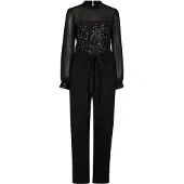 Apricot Jumpsuit "Jumpsuit mit Paillettenverzierung" mit Semitransparenz