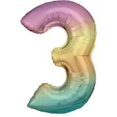 Amscan Folienballon Rainbow Zahl