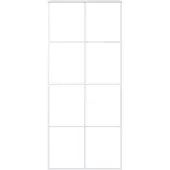 vidaXL Schiebetür ESG-Glas und Aluminium 90x205 cm Weiß