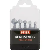 Stier Kegelsenker Set 5-teilig Bit-Schaft 1/4"