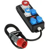 Brennenstuhl 1151480020, 2 m, Draußen, CEE, IP44, Kunststoff, Gummi, Schwarz, Blau, Rot