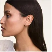Daniel Wellington - Gold-plated single earring Bar with crystals DW00400870