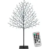 Monzana Kirschblütenbaum 180 cm 200 LED Kaltweiß Außen Innen Lichterbaum