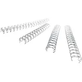 Leitz Drahtbinderücken WireBind, A4, 34 Ringe, 14 mm für max. 125 Seiten, 100 Stück, silber