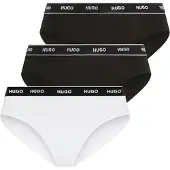 HUGO Dreierpack Slips aus Stretch-Baumwolle mit Logo-Bund Grösse L