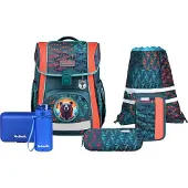 MCNEILL Schulranzen Bravo Schoolbag Set 9-teilig Bear petrol