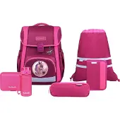 MCNEILL Schulranzen Bravo Schoolbag Set 9-teilig Berry beere