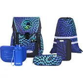 MCNEILL Schulranzen Primo Schoolbag Set 9-teilig Gamer blau