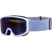 Sinner Skibrille Junior Duck Mountain Matte Light Blue Double Full Blue Mirror