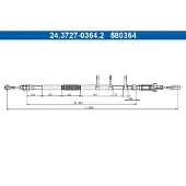 Ate Seilzug, Feststellbremse 24372703642 für Peugeot Fiat