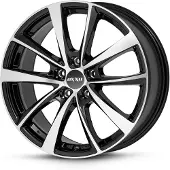 Oxxo 19 Zoll Alufelge Vidorra Black 19"x7.50" 5x112 PCD ET46 66.6mm Felge Schwarz Frontpoliert