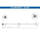 Ate Bremsschlauch 24.5169-0460.3 für BMW 3er