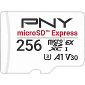 PNY microSD Express, 256 GB, MicroSDXC, UHS-I, 890 MB/s, 750 MB/s, Class 3 (U3)