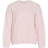 Vila Strickpullover "VILIGA L/S O-NECK KNIT TOP - NOOS" Materialmix, relaxed fit