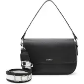 L.credi Schultertasche Umhängetasche Ruby Flapbag Black schwarz