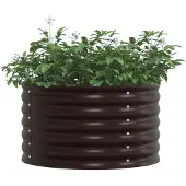 vidaXL Hochbeet Braun 80 x 80 x 44 cm Stahl