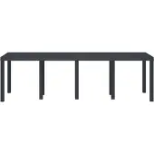 vidaXL Wetterfester Gartentisch Anthrazit 250 x 100 x 73 cm