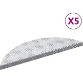 vidaXL Treppe Tritt Halbmond 5 pcs Silber 60 x 18 x 2,5 cm Aluminium
