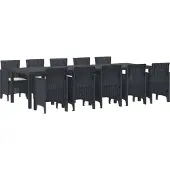 vidaXL Garten Essgruppe 11 stk. Anthrazit und Creme