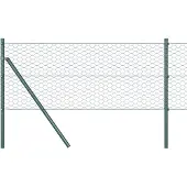 vidaXL Schweißgitterzaun 0,8 x 10 m PVC Grün