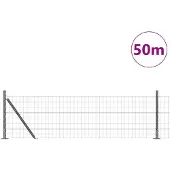 vidaXL Euro-Zaun mit Betonsockel 50 x 0,6 m PVC-beschichteter Stahl