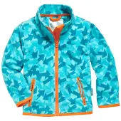 Playshoes Fleece-Jacke Pfeile Camouflage in Petrol | Gr.: 74