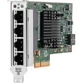 HP Ethernet 1Gb 4-port BASE-T I350-T4V2 Adapter, Eingebaut, Kabelgebunden, PCI Express, Ethernet, 1 Mbit/s, Aluminium, Grün
