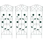 vidaXL Gartenzaun 3 stk. Grün 110,5 x 42,5 cm Stahl