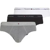 Tommy Hilfiger 3-pack Brief Waistband Mid Heather/black/white Größe: XXL | Unterhosen Outlet | Herren | Schwarz