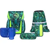 MCNEILL Schulranzen "Primo, inkl. Etui, Turnbeutel", Kinder, Gr. B/H/T: 30cm x 38cm x 20cm, tropic, Polyester, Rucksäcke Schulranzen