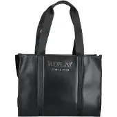 Replay Schultertasche Shopper Shoulder Bag Black schwarz