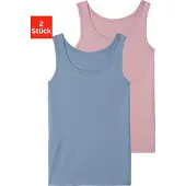 Vivance Unterhemd Packung, 2 Stk. in schlichtem Design, Tanktop, Unterziehshirt