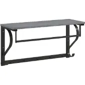 HOMCOM WANDGARDEROBE Spanplatte Metall Grau