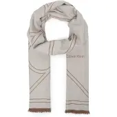 Calvin Klein Schal Emblem Repeat Lw Shawl W Fringes LV04F8074G Weiß