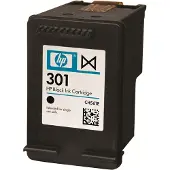 HP 301 Schwarz Original Druckerpatrone, Standardertrag, Schwarz, Tinte auf Pigmentbasis, 3 ml, 1 Stück(e), 170 Seiten