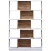 Vente-unique Bücherregal Dalenor Naturfarben Hell Weiß 120 cm