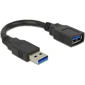 DeLOCK 82776, 0,15 m, 5000 Mbit/s, Schwarz