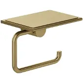 Kludi Vela R - Toiletrolhouder met planchet, geborsteld goud 58971N0