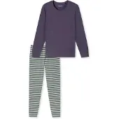 Schiesser Schlafanzug "Casual Essentials" 2 tlg. Baumwolle, Rundhalsausschnitt, langärmelig