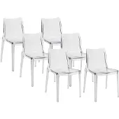 Vente-unique Satz von 6 Stühlen aus Polycarbonat - Kristall - RANZAKA
