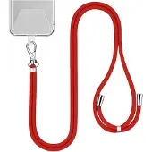 Jaym , Nylon Handykette 150cm für Smartphone mit universeller Befestigung, Rot