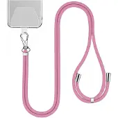 Jaym , Nylon Handykette 150cm für Smartphone mit universeller Befestigung, Rosa