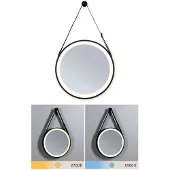 Paulmann Miro LED Illuminated Spiegel TW IP44 Matt Schwarz - , Miro, Schwarz, für Badezimmer, Metall, Modern