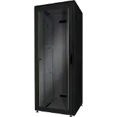 Assmann Digitus Netzwerkschrank Unique Serie - 800x800 mm (BxT), Freistehendes Gestell, 32U, 800 kg, Sperrschloss, Verbessertes Kabelmanagement, Schwarz