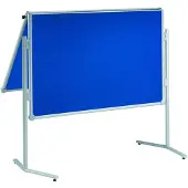 MAUL Moderationstafel Pro, B 1200 x H 1500 mm, klappbar, Textil/Textil, blau
