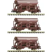Fleischmann 6660071 N 3er-Set: Schwenkdachwagen der DR
