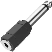 Hama 00205195, 3.5mm, 6.3mm, Schwarz, Silber