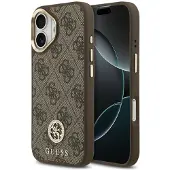 GUESS Apple iPhone 17 Hülle - Echtes Leder - - Backcover - Braun