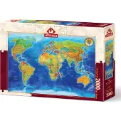 Art puzzle KUNSTPUZZLE Puzzle Politische Weltkarte 2000 dlks
