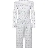 Hunkemoller Pyjamaset Jersey Fairisle Blau
